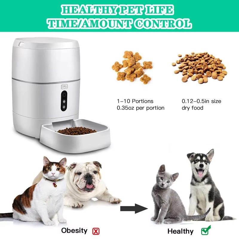 Smart Feeder 3L, Wi-Fi, Food Dispenser, App Automatic Feeding, Manual Feeding, Schedule Feeding, Check Feeding Status, Voice Recorder, for Big or Small Pets Smart Feeder 3L, Wi-Fi, Food Dispenser, App Automatic Feeding, Manual Feeding, Schedule Feeding, Check Feeding Status, Voice Recorder, for Big or Small Pets